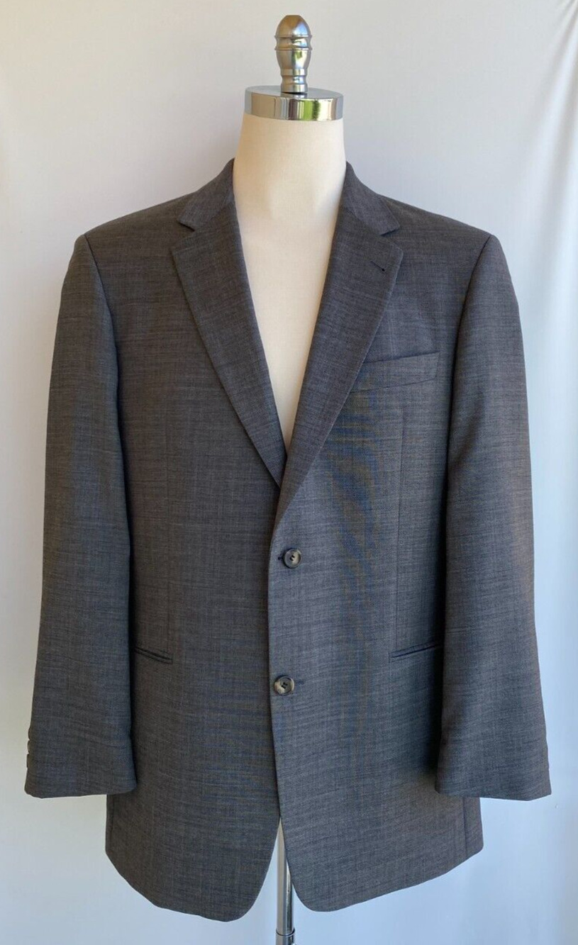 Hugo Boss Guabello Sharkskin Wool Suit Jacket Blazer Men 42R